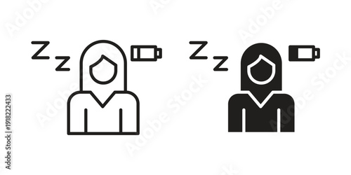 Fatigue icon. Vector linear icon collection. Vector EPS10