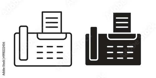 Fax machine icon. Vector linear icon collection. Vector EPS10