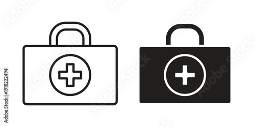 First aid kit icon. Vector linear icon collection. Vector EPS10