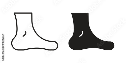 Foot side view icon. Vector linear icon collection. Vector EPS10
