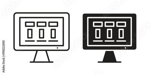 Front end icon. Vector linear icon collection. Vector EPS10