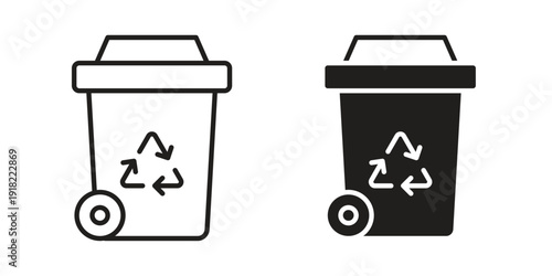 Garbage icon. Vector linear icon collection. Vector EPS10
