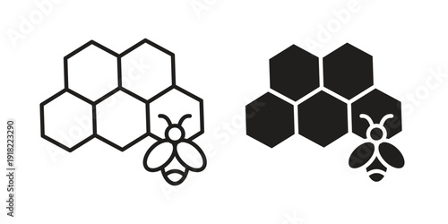 Honeycomb icon. Vector linear icon collection. Vector EPS10