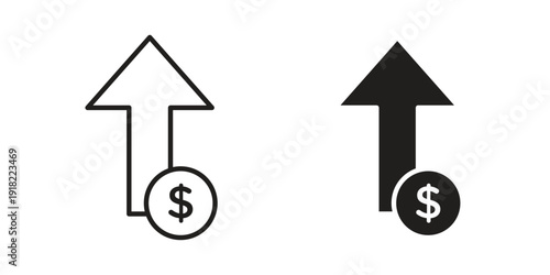 Increase rate icon. Vector linear icon collection. Vector EPS10