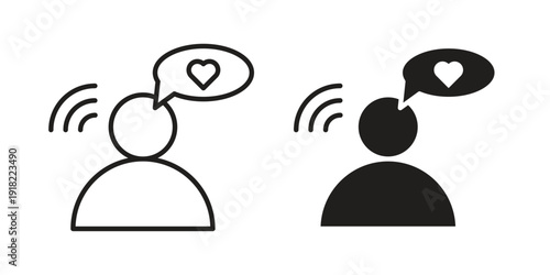 Influencer icon. Vector linear icon collection. Vector EPS10