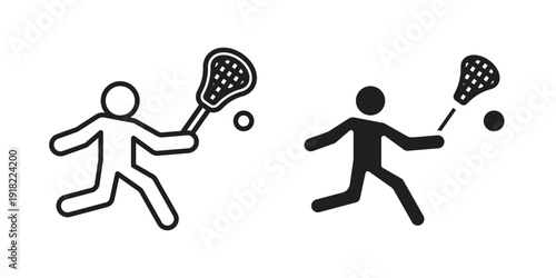 Lacrosse icon. Vector linear icon collection. Vector EPS10