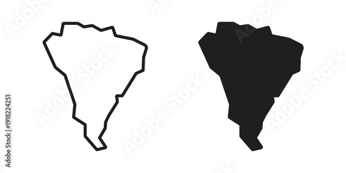 Latin america icon. Vector linear icon collection. Vector EPS10