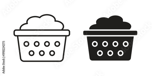 laundry hamper icon. Vector linear icon collection. Vector EPS10