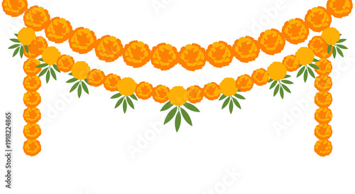 Decorative Marigold Garland for Festive Celebrations