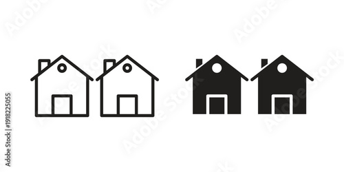 Neighborhood icon. Vector linear icon collection. Vector EPS10