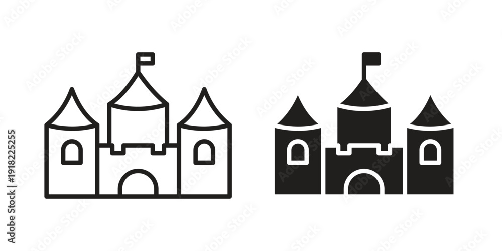 Fototapeta premium Palace icon. Vector linear icon collection. Vector EPS10
