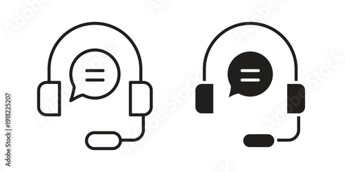 Online support icon. Vector linear icon collection. Vector EPS10