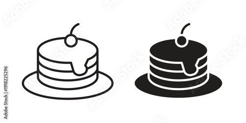 Pancake icon. Vector linear icon collection. Vector EPS10