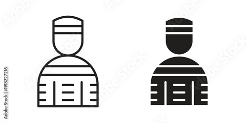 Prisoner icon. Vector linear icon collection. Vector EPS10