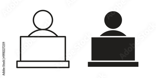 Programmer icon. Vector linear icon collection. Vector EPS10