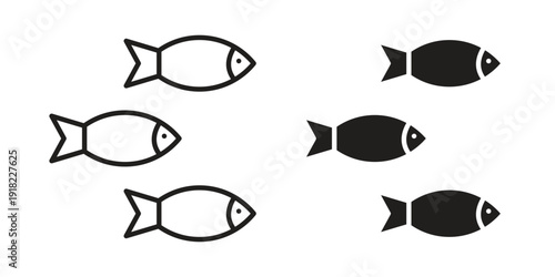 Shoal icon. Vector linear icon collection. Vector EPS10