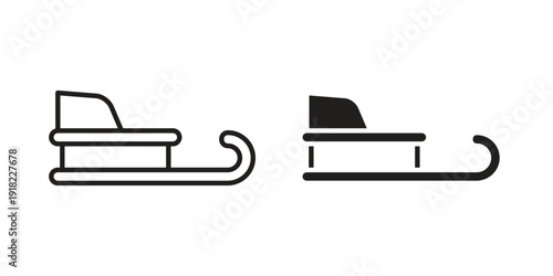 Sled icon. Vector linear icon collection. Vector EPS10