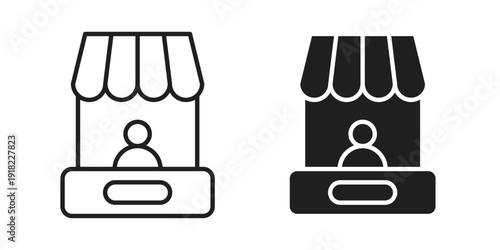 Stall icon. Vector linear icon collection. Vector EPS10