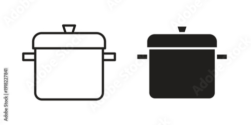 Stew pot icon. Vector linear icon collection. Vector EPS10