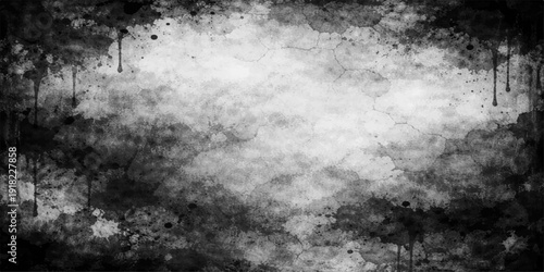 Abstract black and white grunge background featuring a dark storm cloudscape with smoky textures and ethereal light motion for a dramatic nature backdrop