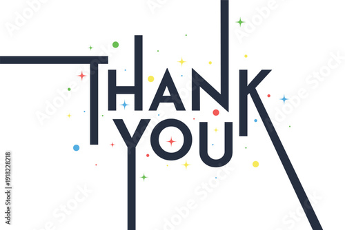 “Thank You” Typography Design Isolated on Light Background – Printable Business Card Template