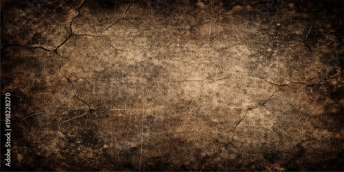 Ancient parchment and worn grunge wood texture create a dirty brown vintage backdrop with an aged retro pattern for antique art design