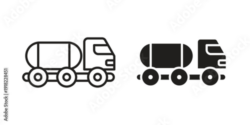 Tank truck icon. Vector linear icon collection. Vector EPS10