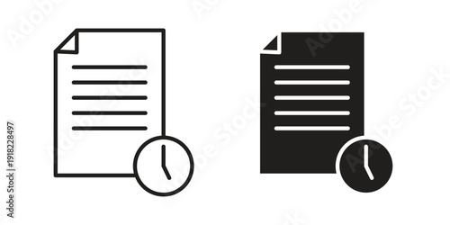 Temporary files icon. Vector linear icon collection. Vector EPS10