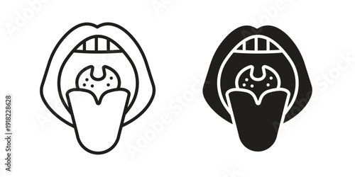 Tonsil icon. Vector linear icon collection. Vector EPS10