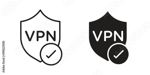 Virtual private network icon. Vector linear icon collection. Vector EPS10