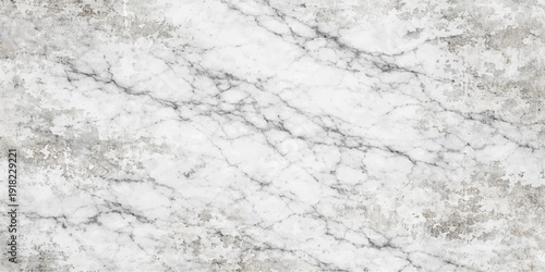 A light grey stone surface features a natural white marble texture with a cold winter snow pattern, creating a grunge textured wall design for an old tile floor wallpaper