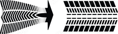 Dynamic abstract pattern featuring a-high-contrast-black-and-white-graphic elements, illustrating speed and motion with geometric shapes and lines