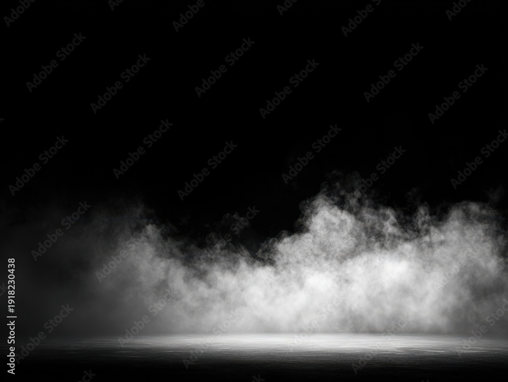 Fototapeta premium fog overlay element isolated on a black background