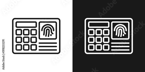 Access Control Icon In Black And White Line Style