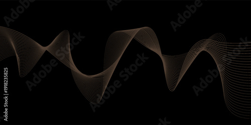 Elegant background. Wave Decorative Invitation. Wedding Entertainment Hollywood Bollywood Night. top decorative gold