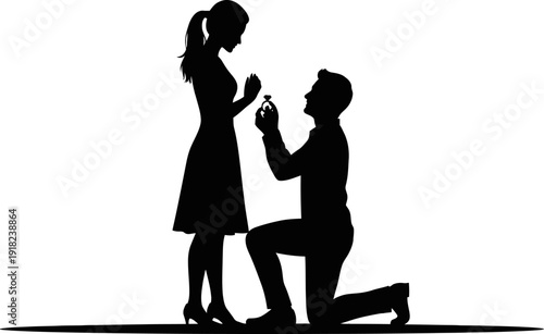 Man proposing to woman with ring
