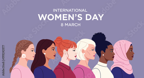 International women's day celebration with diverse group of women