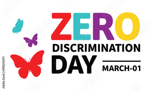Zero discrimination day awareness image