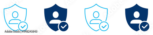 user security shield verification icon
