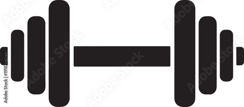 Black barbell with rounded weight plates on white background also transparent background dumbbell weightlifting