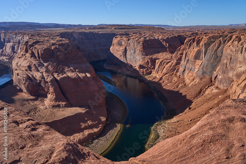 Page, Arizona, United States - October 20, 2025 - Iconic Horseshoe Bend in Arizona, a dramatic natural wonder carved by the Colorado River