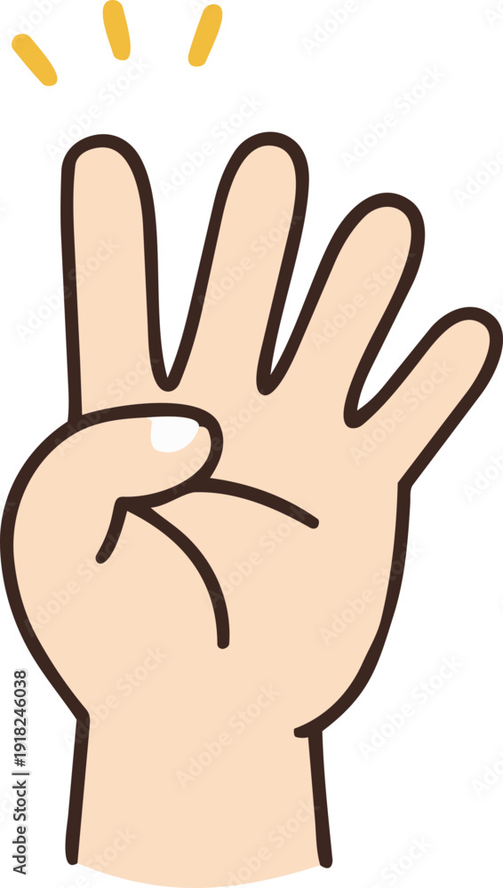 Obraz premium Finger Number 1,2,3,4,5