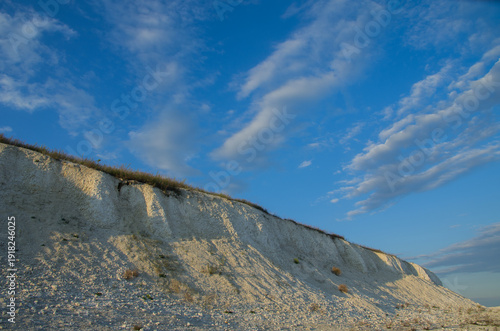 Wallpaper Mural White Chalk Cliff Landscape Under Blue Sky with Soft Clouds Torontodigital.ca