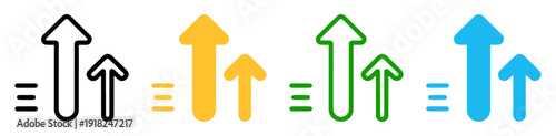 growth arrow upward progress icon