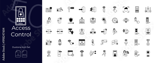Access Control Duotone Editable Icons set