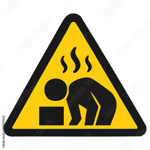 Heat Warning Sign Vector Illustration
