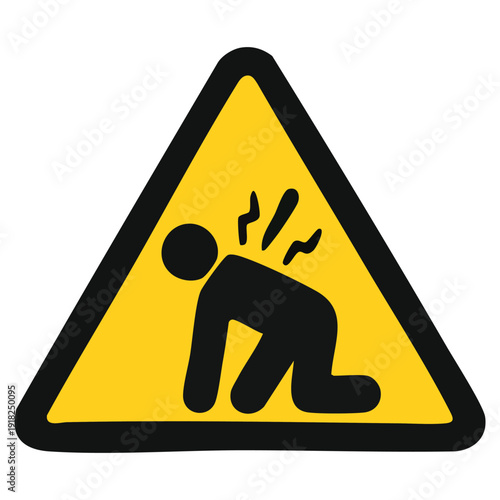 Lifting Hazard Sign Vector Illustration
