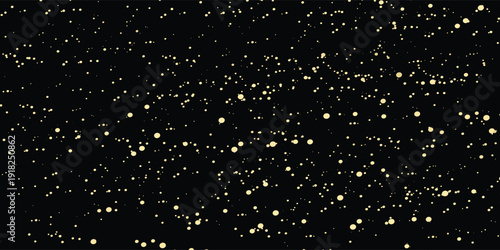 Luxury Black Background with Gold Glitter Confetti Abstract Texture