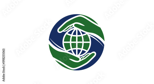 Hands holding a globe symbolizing environmental care and global unity.