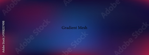 Abstract Dark Blue and Purple Vector Background with Smooth Gradient Mesh, Soft Blurred Fluid Texture for Modern Cyberpunk Tech Web Banner and Header.